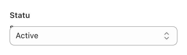 Status sits at the top of the right-hand column. Publishing is directly beneath it.