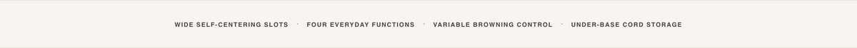 The Benefits line — short phrases, one per line.